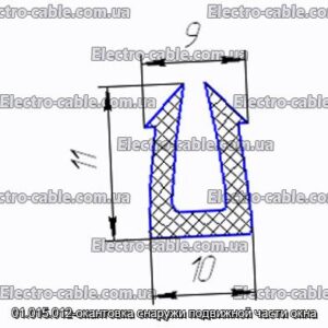 01.015.012-окантовка снаружи подвижной части окна - фотография № 1.