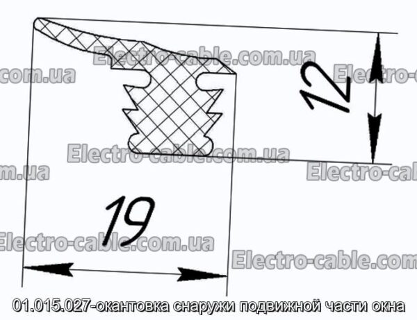 01.015.027-окантовка снаружи подвижной части окна - фотография № 1.