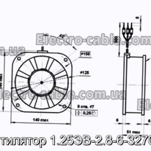 Вентилятор 1.25ЭВ-2.8-6-3270 Т4 - фотография № 1.