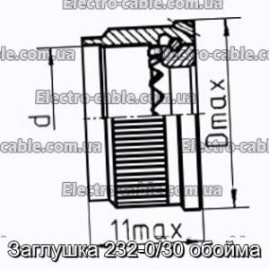 Заглушка 232-0/30 обойма - фотография № 1.