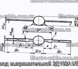 Діод випрямлявої 2Д102А1/ББ - фотографія №1.