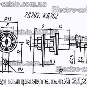 Діод випрямляючої 2Д202К - фотографія №1.