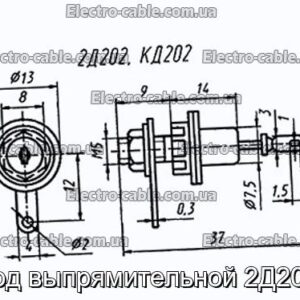 Діод випрямлявої 2Д202М - фотографія №1.