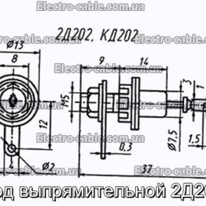 Діод випрямляючої 2Д202Р - фотографія №1.