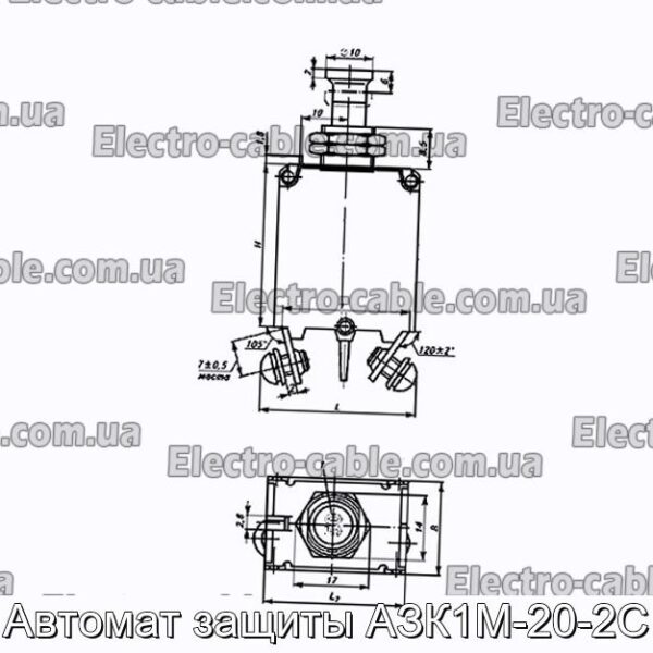 Автомат защиты АЗК1М-20-2С - фотография № 1.