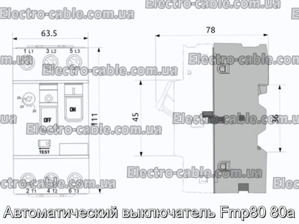 Автоматичний вимикач Fmp80 80a - фотографія №1.