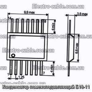 Конденсатор помехоподавляющий Б18-11 - фотография № 1.