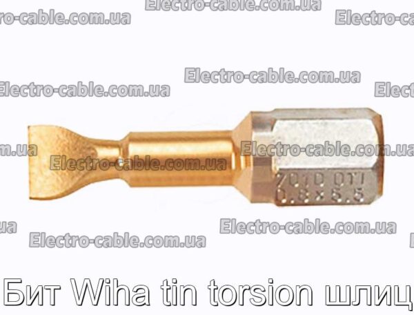 Бит Wiha tin torsion шлиц - фотография № 1.