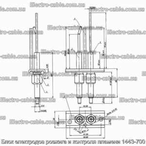 Блок электродов розжига и контроля пламени 1443-700 - фотография № 2.