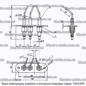 Блок электродов розжига и контроля пламени серия 1443-640 - фотография № 2.