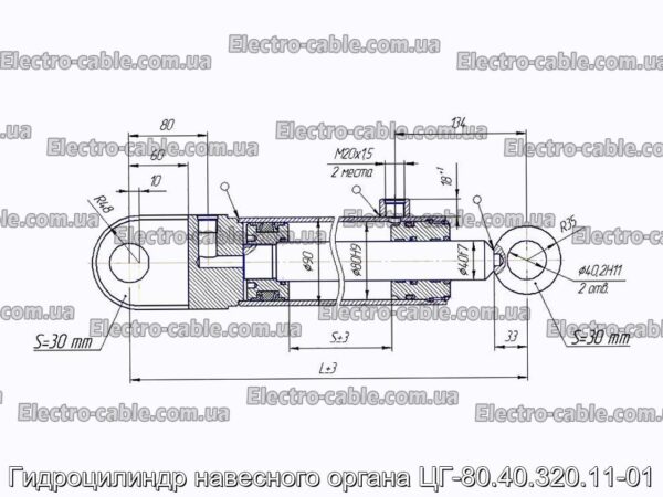 Гідравлічний циліндр навісного тіла TSG-80.40.320.11-01-Фотографія № 2.