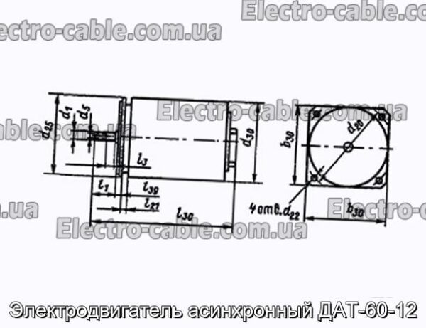 Электродвигатель асинхронный ДАТ-60-12 - фотография № 1.