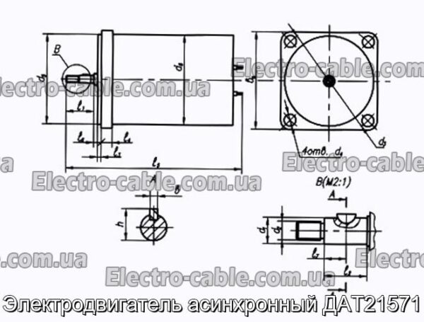 Электродвигатель асинхронный ДАТ21571 - фотография № 1.