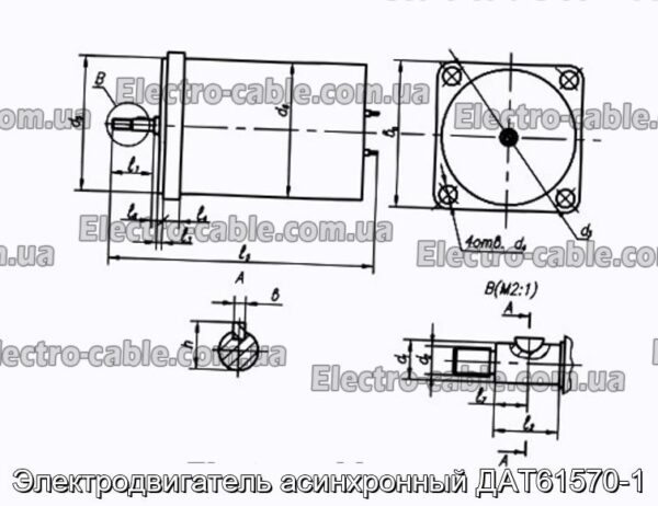 Электродвигатель асинхронный ДАТ61570-1 - фотография № 1.