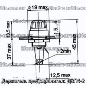 Держатель предохранителя ДВП4-2 - фотография № 1.