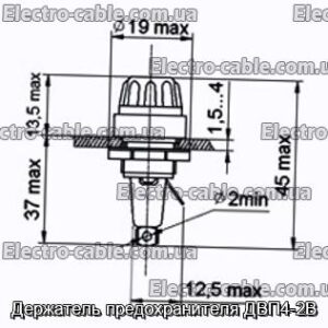 Держатель предохранителя ДВП4-2В - фотография № 1.