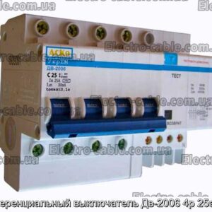 Дифференциальный выключатель Дв-2006 4р 25а 30ма - фотография № 1.