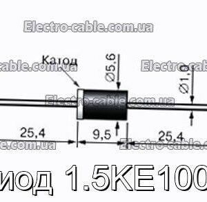 Діод 1.5KE100A - фотографія №1.