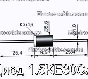 Диод 1.5KE30CA - фотография № 1.