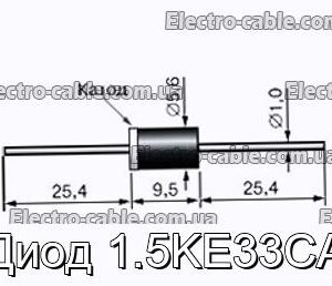 Диод 1.5KE33СA - фотография № 1.