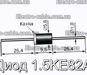 Диод 1.5KE82A - фотография № 1.