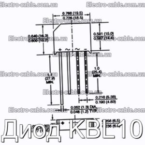 Диод KBL10 - фотография № 1.