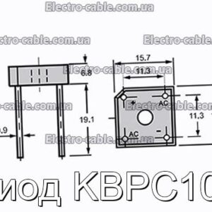 Диод KBPC104 - фотография № 1.