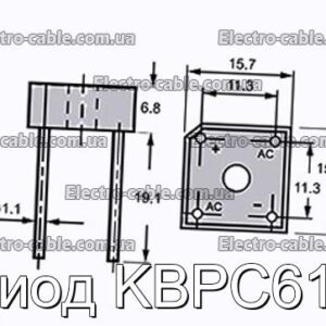 Диод KBPC610 - фотография № 1.