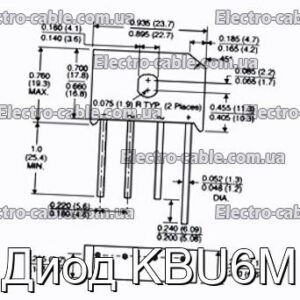 Диод KBU6M - фотография № 1.