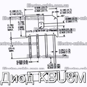 Диод KBU8M - фотография № 1.