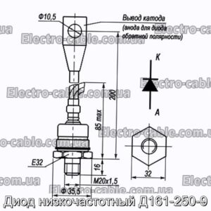 Диод низкочастотный Д161-250-9 - фотография № 1.