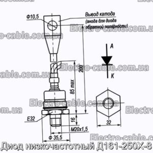Диод низкочастотный Д161-250Х-8 - фотография № 1.