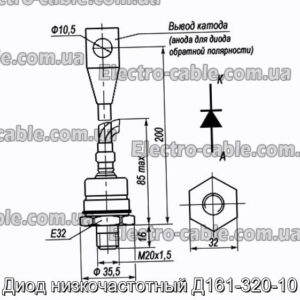 Діод низькочастотний Д161-320-10 - фотографія №1.