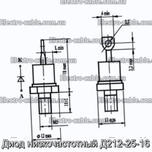 Диод низкочастотный Д212-25-16 - фотография № 1.