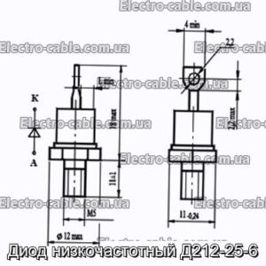 Диод низкочастотный Д212-25-6 - фотография № 1.