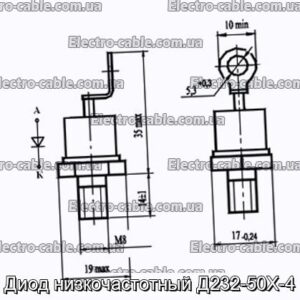 Диод низкочастотный Д232-50Х-4 - фотография № 1.