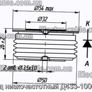 Диод низкочастотный Д433-1000-24 - фотография № 1.