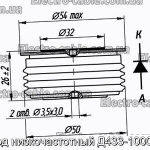 Диод низкочастотный Д433-1000-34 - фотография № 1.