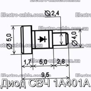 Диод СВЧ 1А401А - фотография № 1.