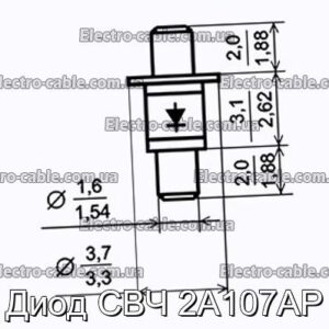 Диод СВЧ 2А107АР - фотография № 1.