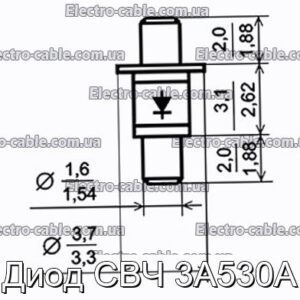 Диод СВЧ 3А530А - фотография № 1.