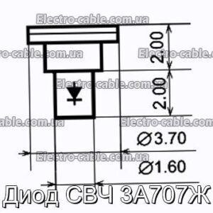 Диод СВЧ 3А707Ж - фотография № 1.