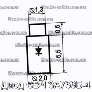 Диод СВЧ 3А759Б-4 - фотография № 1.