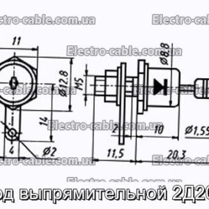 Диод выпрямительной 2Д206А - фотография № 1.