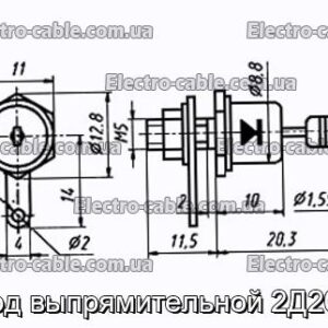 Диод выпрямительной 2Д206Б - фотография № 1.