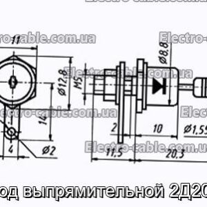 Диод выпрямительной 2Д206В - фотография № 1.