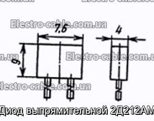 Диод выпрямительной 2Д212АМ - фотография № 1.