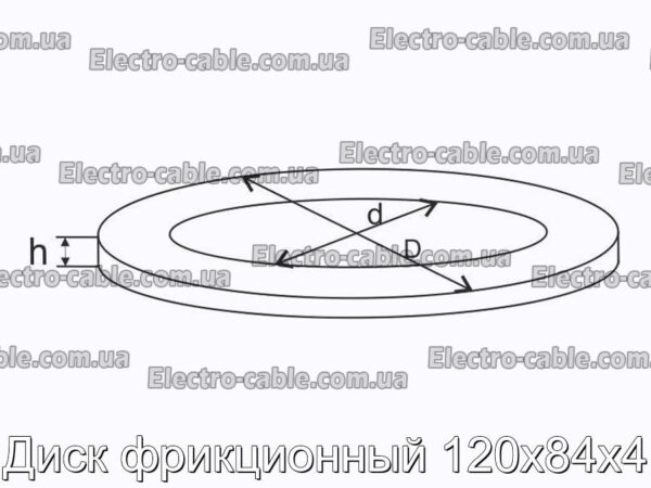 Диск фрикційний 120х84х4 - фотографія №2.