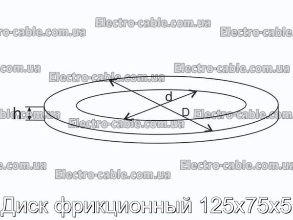 Диск фрикційний 125х75х5 - фотографія №1.