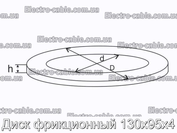 Диск фрикційний 130х95х4 - фотографія №1.